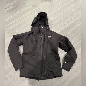 The North Face 3 in 1 tri-climate Black Hooded Jacket